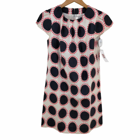 ミリー MILLY ワンピース チュニック ミニ ウール シルク 総柄 ドット 水玉 フレンチスリーブ レディース JPN:2