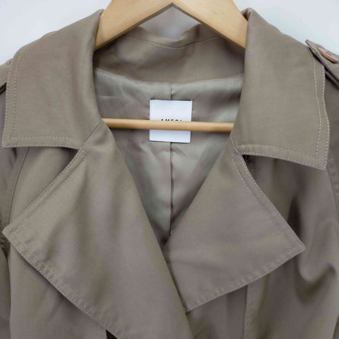 アメリヴィンテージ Ameri VINTAGE グレンチェック切替トレンチコート レディース