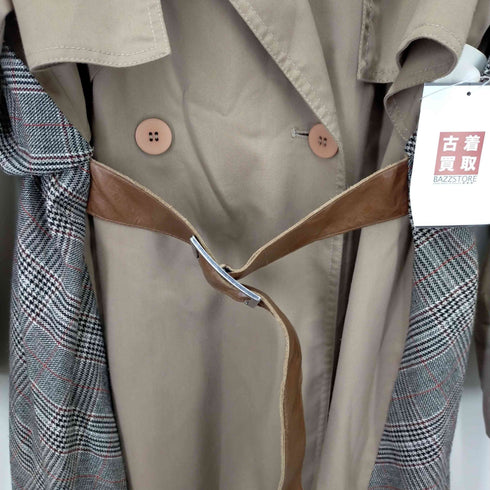 アメリヴィンテージ Ameri VINTAGE グレンチェック切替トレンチコート レディース