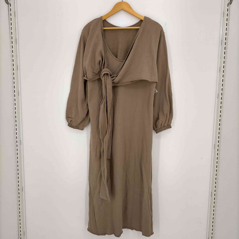 KALNA 22SS 裏毛バックカシュクールワンピース レディース 0
