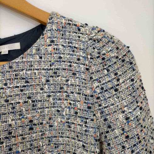 トゥービーシック TO BE CHIC マルチカラー エクスプレッション ツイードワンピース レディース 40