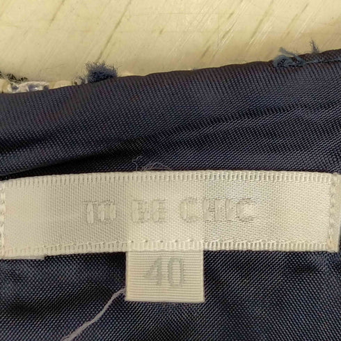 トゥービーシック TO BE CHIC マルチカラー エクスプレッション ツイードワンピース レディース 40