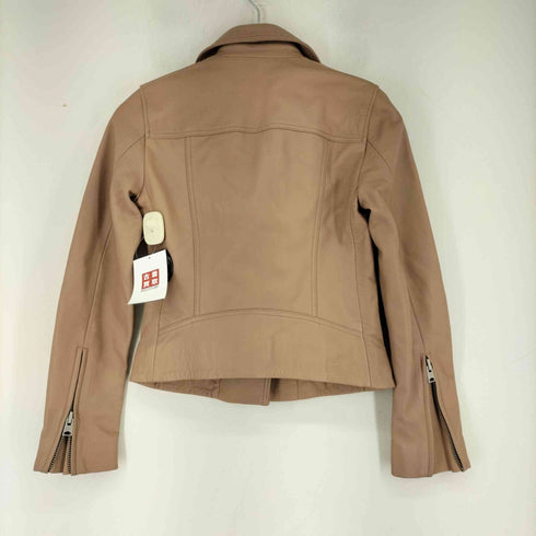 オールセインツ ALLSAINTS ダブルライダースジャケット ジップアップ 総裏地 ショート丈 レディース UK4