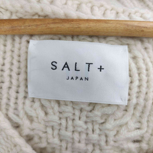 ソルトプラスジャパン SALT+JAPAN 22AW teamiケーブルニットVネックトップス セーター 長袖 プルオーバー ウール レディース JPN:38