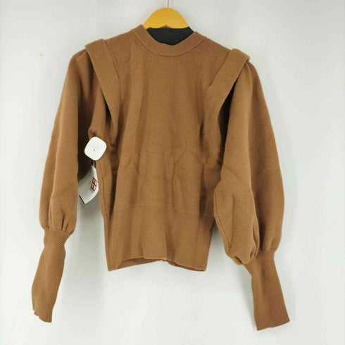 アメリヴィンテージ Ameri VINTAGE 22AW 2WAY PUFF SLEEVE KNIT TOP ニット カーディガン 長袖 クルーネック 丸首 スナップボタン レディース FREE