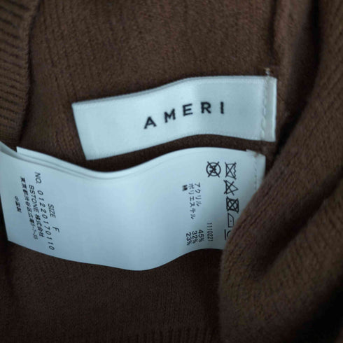 アメリヴィンテージ Ameri VINTAGE 22AW 2WAY PUFF SLEEVE KNIT TOP ニット カーディガン 長袖 クルーネック 丸首 スナップボタン レディース FREE