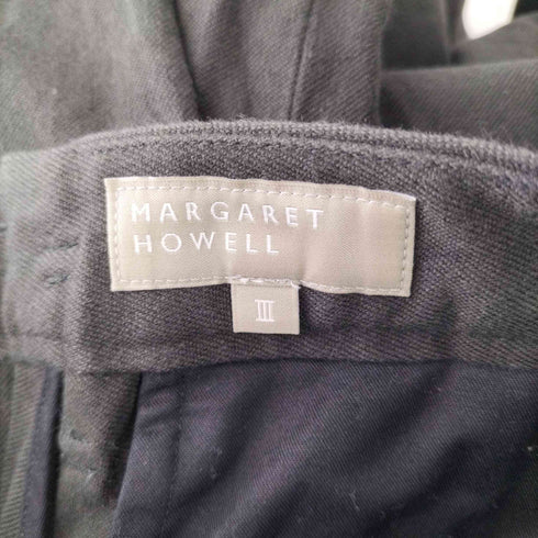 マーガレットハウエル MARGARET HOWELL 20SS WASHED COTTON TWILL ワイドパンツ タック ジッパーフライ レディース 3