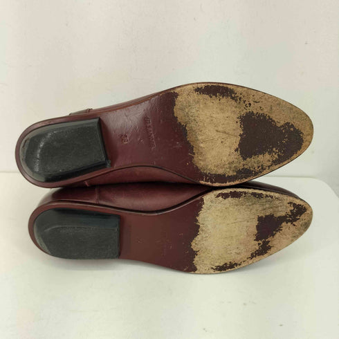 ジルサンダー JIL SANDER NAVY ブーツ ショート ローヒール レザー スエード レディース JPN:23