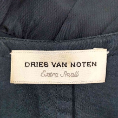 ドリスヴァンノッテン DRIES VAN NOTEN ドッキングシャツワンピース 膝丈 長袖 九分袖 ギャザー フレア キーネック レディース import:XS