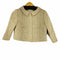 FOXEY BOUTIQUE BOXY CROPPED ツイード ジャケット ラウンドカラー 七分袖 ショート丈 パールボタン レディース JPN:38