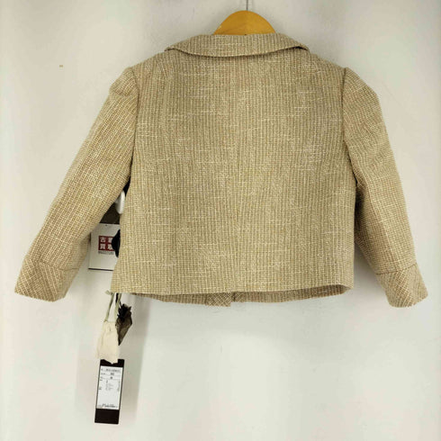 FOXEY BOUTIQUE BOXY CROPPED ツイード ジャケット ラウンドカラー 七分袖 ショート丈 パールボタン レディース JPN:38