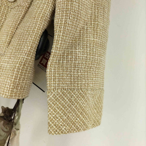 FOXEY BOUTIQUE BOXY CROPPED ツイード ジャケット ラウンドカラー 七分袖 ショート丈 パールボタン レディース JPN:38