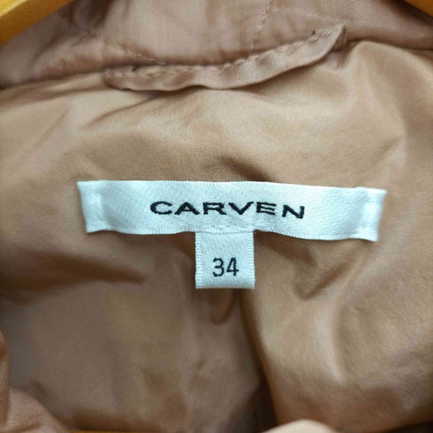 カルヴェン CARVEN フードジップロングコート 裏地キルティング レディース JPN:34