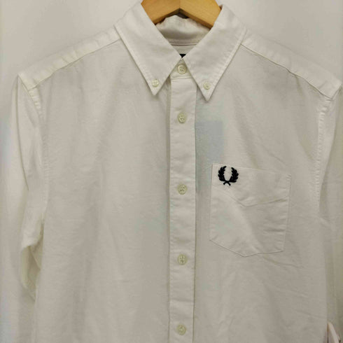 フレッドペリー FRED PERRY Oxford Shirt 鹿の子 刺繍 L/S ボタンダウン シャツ メンズ import:S