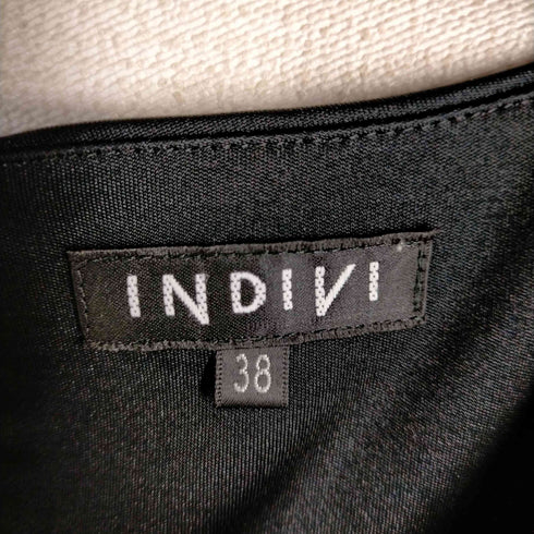 インディヴィ INDIVI ノースリーブギャザーフリルワンピース レディース 38