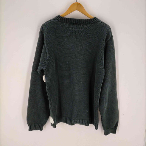 ポロジーンズカンパニーラルフローレン POLO JEANS COMPANY RALPH LAUREN 90s 香港製 フロント刺繍 コットンニット メンズ JPN:XL