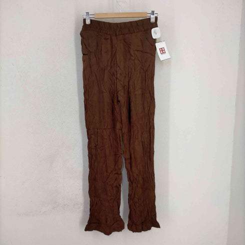 ザラ ZARA Brown Paisley Pattern Wide Leg Trousers レディース JPN:XS