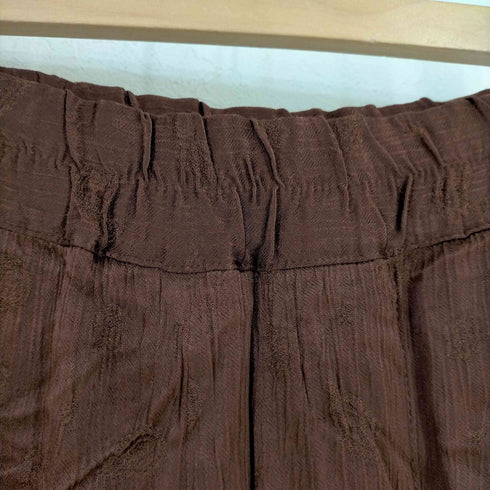 ザラ ZARA Brown Paisley Pattern Wide Leg Trousers レディース JPN:XS