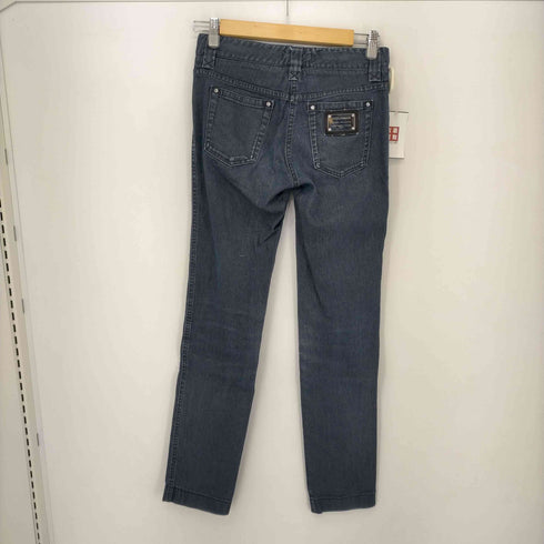 ドルチェアンドガッバーナ DOLCE&GABBANA ロゴプレート スキニーデニムパンツ レディース EUR:38