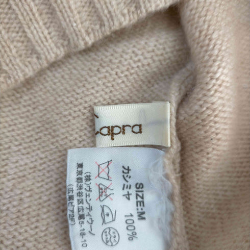 ラカプラ La Capra ニット セーター タートルネック プルオーバー 半袖 カシミヤ レディース JPN:M