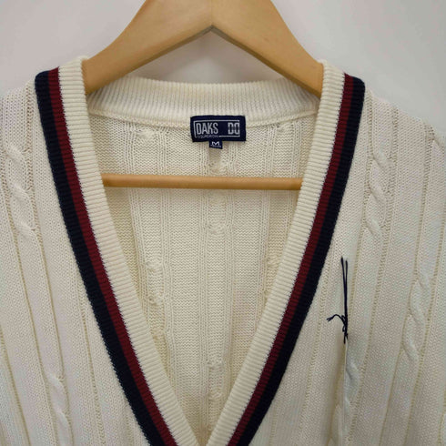 ダックス DAKS カーディガン ケーブルニット 長袖 Vネック メンズ JPN:M