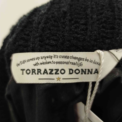 トラッゾドンナ Torrazzo Donna フレアスカート ニット ミックスクロシェ イージー ウール混 ミモレ ロング レディース FREE