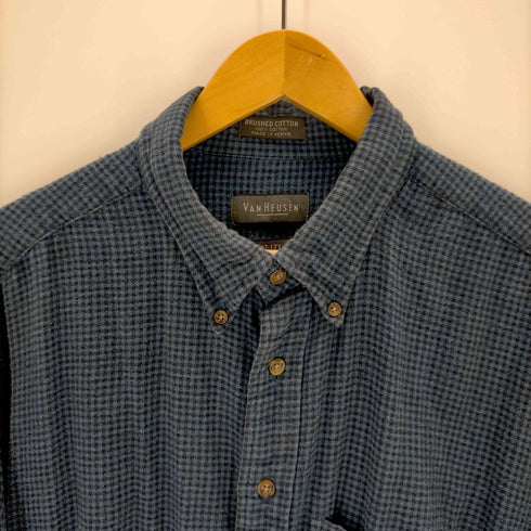 ヴァンヒューゼン VANHEUSEN 90s ボタンダウンチェックネルシャツ メンズ import:XL