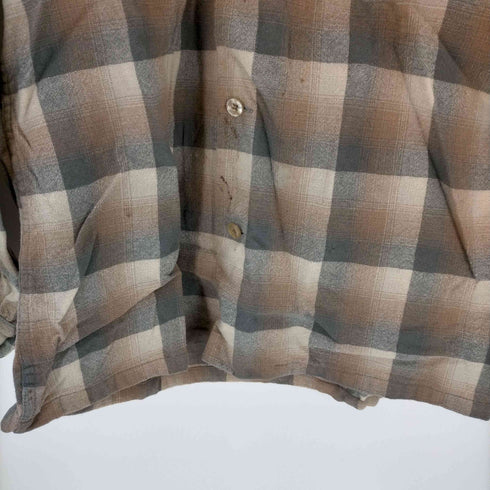 ペンドルトン PENDLETON 70s USA製 オープンカラー ウールチェックシャツ メンズ JPN:S