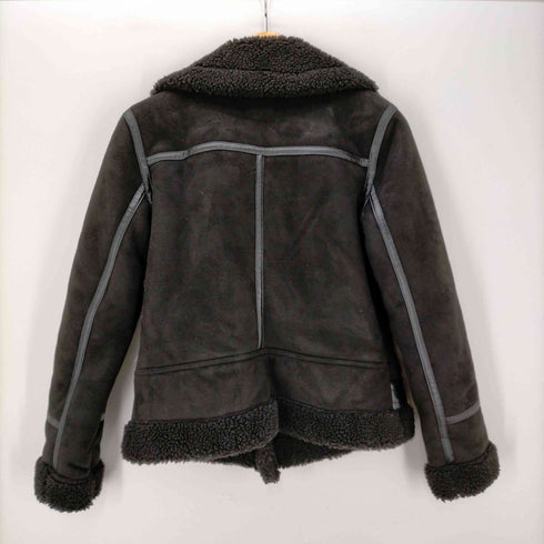 ザラ ZARA フェイクムートン ボア ダブルライダース ジャケット メンズ import:S