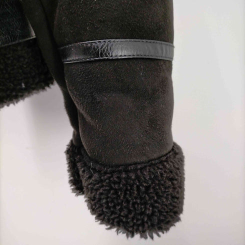 ザラ ZARA フェイクムートン ボア ダブルライダース ジャケット メンズ import:S
