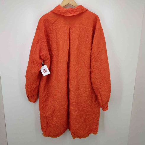イッセイミヤケ ISSEY MIYAKE シワ加工 ロングコート レディース JPN:M