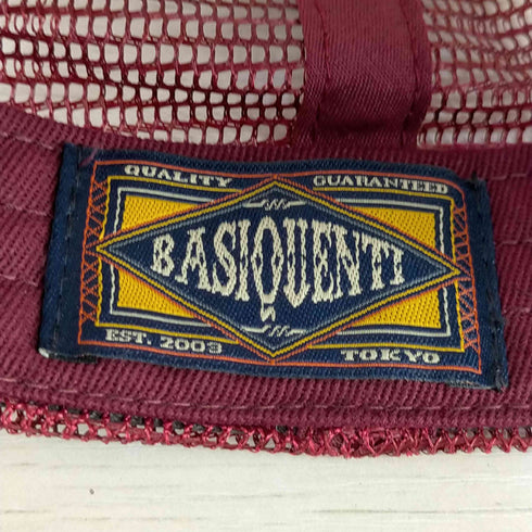 ベーシックエンティ BASIQUENTI Youth Rim コーデュロイ レザー切替 メッシュキャップ メンズ