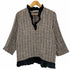 ザラ ZARA ツイード フリル付ブラウス レディース import:L