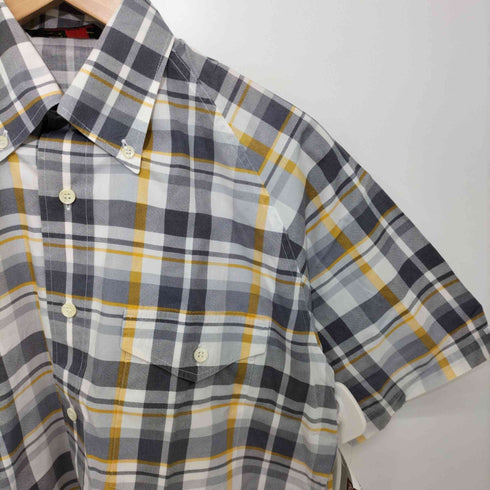 アベイシングエイプ A BATHING APE 00s 初期タグ Y2K 3点留め ボタンダウンチェックショートスリーブシャツ メンズ JPN:S