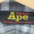 アベイシングエイプ A BATHING APE 00s 初期タグ Y2K 3点留め ボタンダウンチェックショートスリーブシャツ メンズ JPN:S