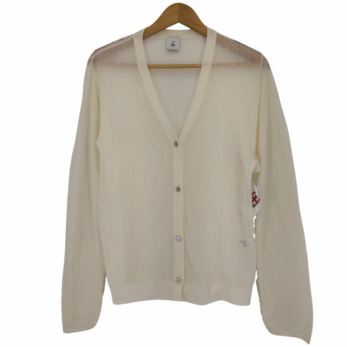 ロクビューティーアンドユースユナイテッドアローズ 6 BEAUTY & YOUTH UNITED ARROWS SUKE STRIPE V NECK CARDIGAN レディース FREE