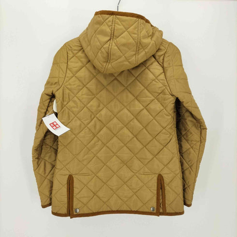 トラディショナルウェザーウェア Traditional Weatherwear 裏地レオパード柄 コーデュロイ切替 ダイヤキルティング フーデット ジャケット レディース JPN:34