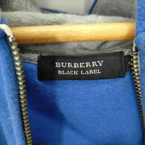 バーバリーブラックレーベル BURBERRY BLACK LABEL ジップアップパーカー ホース刺繍 レディース JPN:2