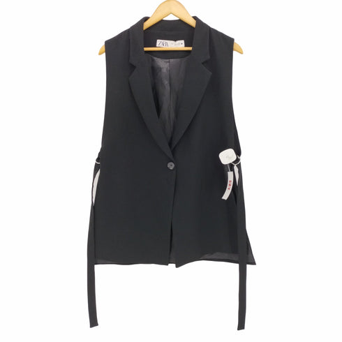 ザラ ZARA サイドスリット テーラー 襟 ジレ ベスト レディース JPN:L