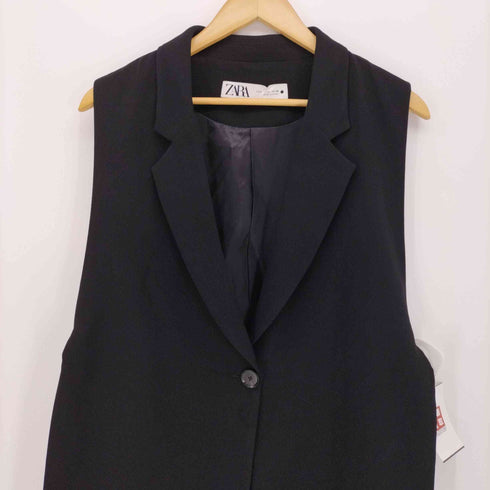 ザラ ZARA サイドスリット テーラー 襟 ジレ ベスト レディース JPN:L