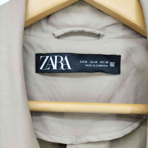 ザラ ZARA 23AW CLASSIC TRENCH COAT WITH BELT ベルト ダブルブレスト トレンチコート レディース import:M