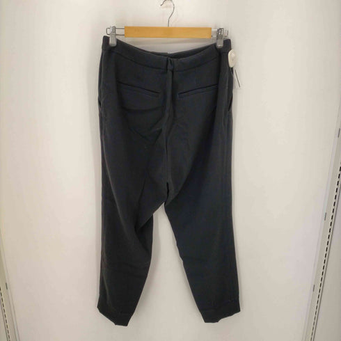 ニジュウサンク 23区 22SS トリアセダブルクロス ジョグパン パンツ テーパード ジップフライ 裾ジップ センタープレス レディース 44