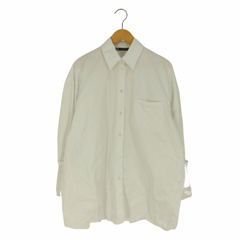 ザラ ZARA OVERSIZE-POPELINHEMD MIT PASPELTASCHE オーバーサイズ ポプリンシャツ レディース import:M