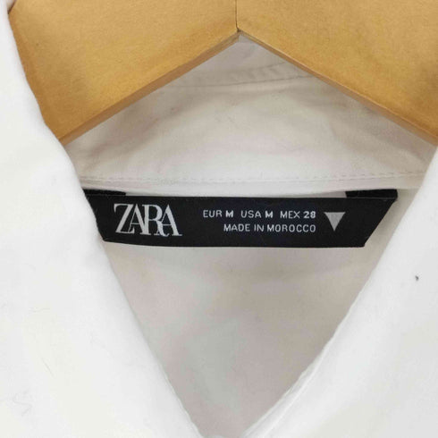 ザラ ZARA OVERSIZE-POPELINHEMD MIT PASPELTASCHE オーバーサイズ ポプリンシャツ レディース import:M