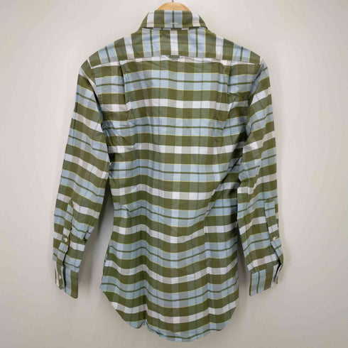 トムブラウン THOM BROWNE CLASSIC SHIRT IN LODEN FRENCH BLUE CHECK OXFORD ボタンダウンシャツ メンズ JPN:0