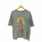 ザラ ZARA フェルトプリント ウォッシュドクルーネックTシャツ レディース import:L