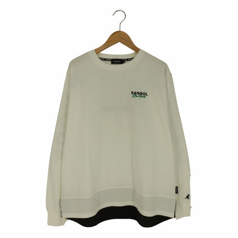 カンゴール KANGOL バックプリント フロントロゴ刺繍 裾レイヤード クルーネックカットソー レディース import:L