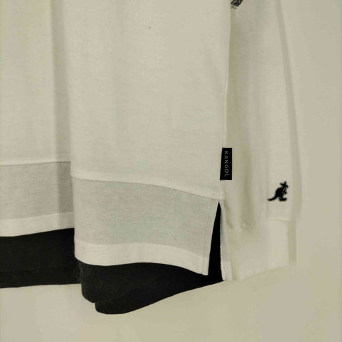 カンゴール KANGOL バックプリント フロントロゴ刺繍 裾レイヤード クルーネックカットソー レディース import:L