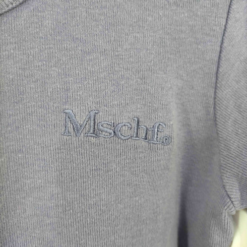 ミスチーフ MISCHIEF ロゴ刺繍 五分袖 Uネックカットソー レディース ONE SIZE