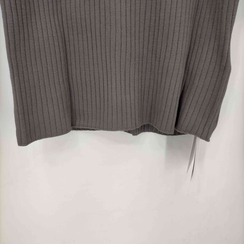 カデュネ CADUNE 22AW 2wayリブニット カットソー 長袖 スクエアネック Vネック プルオーバー レディース 38
